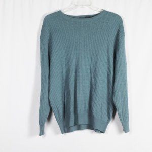 Eagle's Eye Blue Women's Knit Long Sleeve Pullover Sweater Size 1X 026